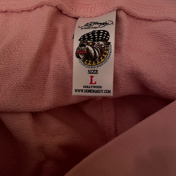 Ed Hardy Pink Graphic Sweatpants - Picture 8 of 9